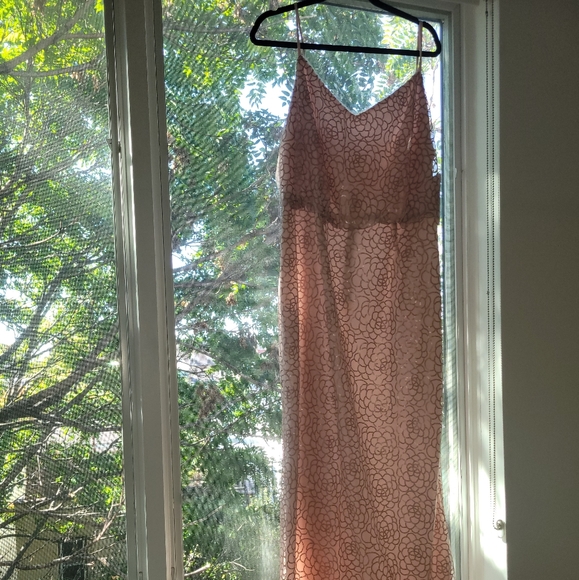 NWT Blouson-bodice rose sequin bridesmaid dress - Picture 2 of 4